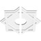 Ekena Millwork Axel Architectural Grade PVC Contemporary Ceiling Medallion, Two Piece, 12"OD x 3"ID x 6 1/2"C x 1"P CMP12AL2-03000 - alternate 2